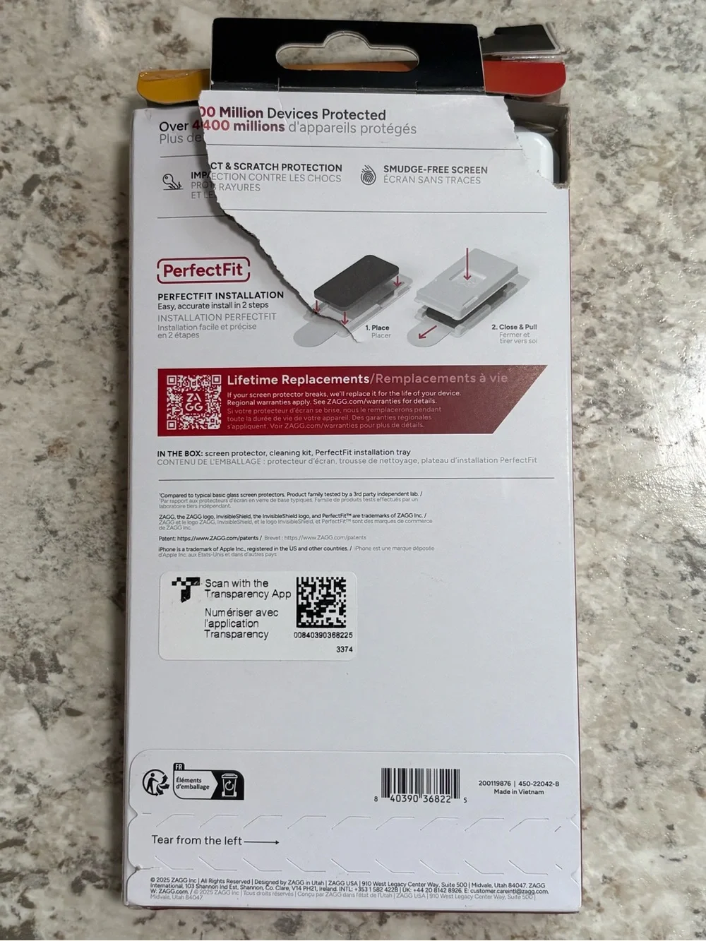 InvisibleShield Glass+ Screen Protector for iPhone 17 - Black